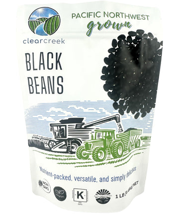 Washington State Black Beans | 1 LB Resealable Bag | Non-GMO | Vegan | Kosher | Non-Irradiated | Dry Black Beans | Frijoles Negr