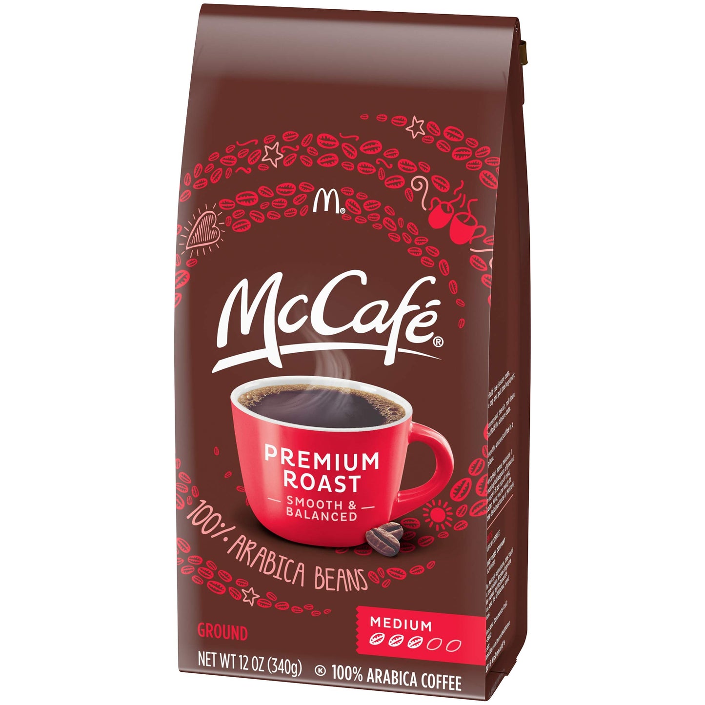 Mcdonalds Mccafe Premium Roast Ground Coffee Bag 12.Oz (Pack Of 2) (Premium Roast - Medium)