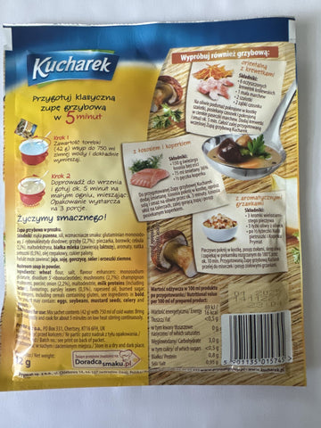 Kucharek Zupa Grzybowa Mushroom Soup 42g Bag (5-Pack)