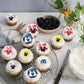 Rssta i Edible Flowers Cake Toppers - 60 Pack Wafer Paper Cupcake Picks for Baby Shower, Wedding, Birthday, Design 6