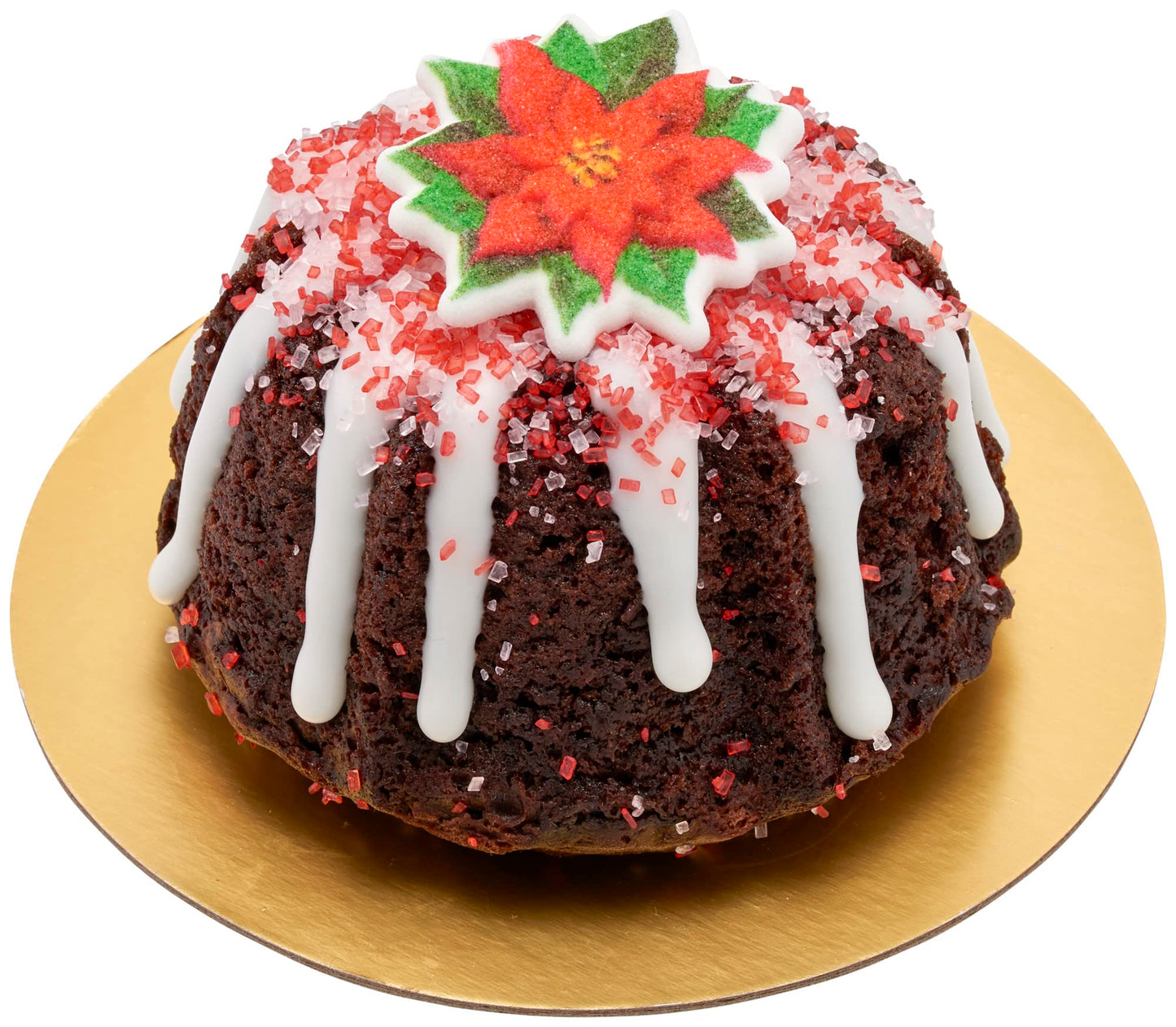 DECOPAC Red and White Peppermint Crystals, Festive Candy Sprinkles, 33oz, Fancy Sprinkles in Handheld Container, Edible Christma
