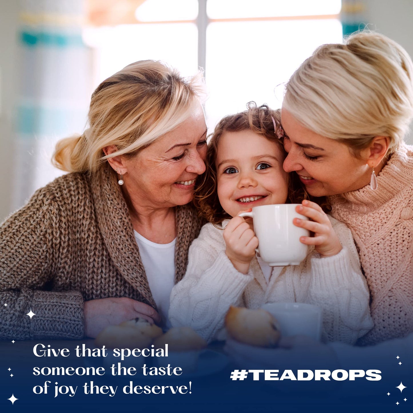 Tea Drops Holiday Sampler Box 25 Count | Organic Dissolvable Loose Leaf Tea | Iced or Hot | Microplastic-Free | Naturally Sweetened Organic Chai  Rose Earl Grey  Citrus Ginger  Peppermint  Matcha | 25 Servings - 5 Per Flavor