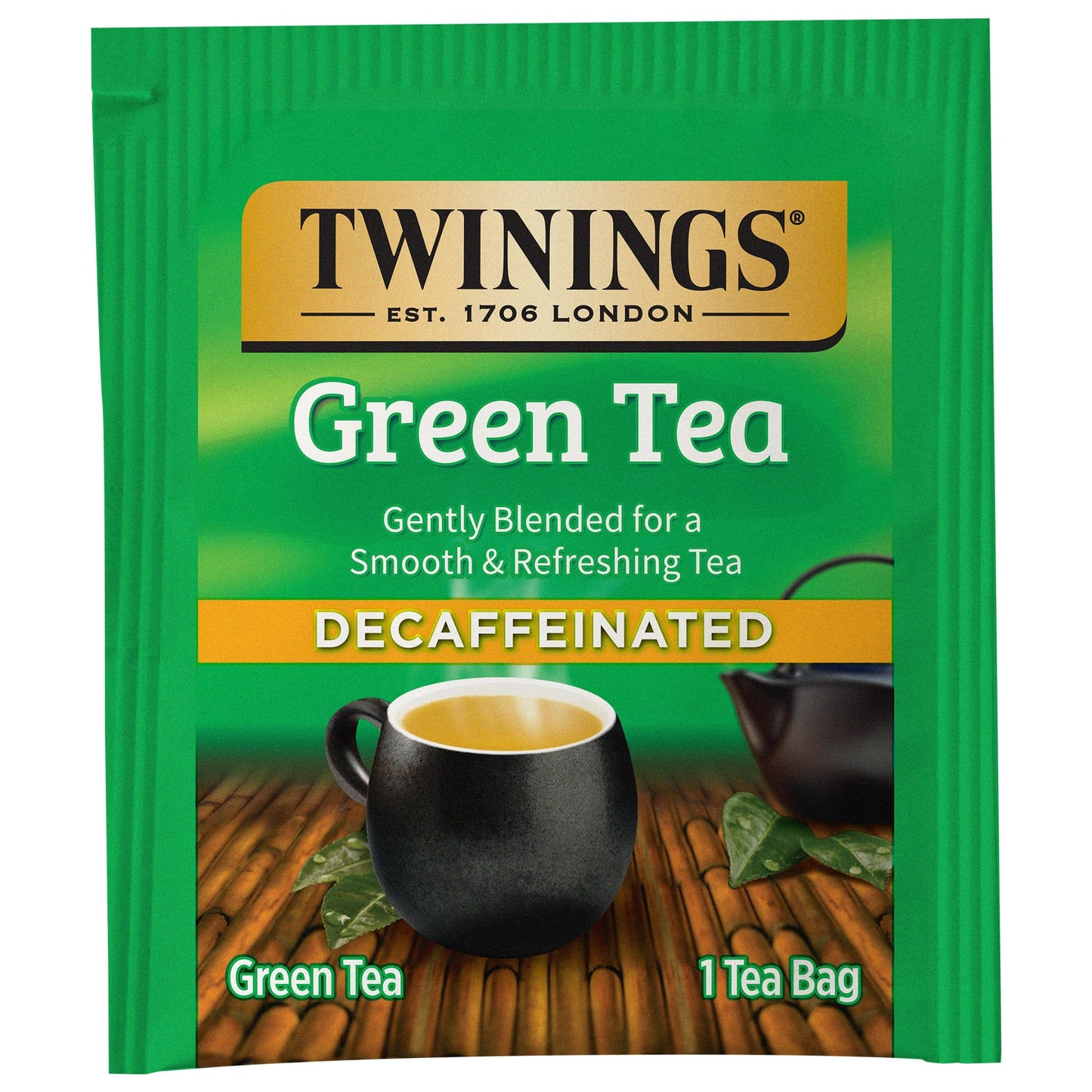 Twinings Decaffeinated Green Tea Individually Wrapped Bags, 20 Count (Pack Of 6), Smooth Flavour, Enticing Aroma, Enjoy Hot Or I