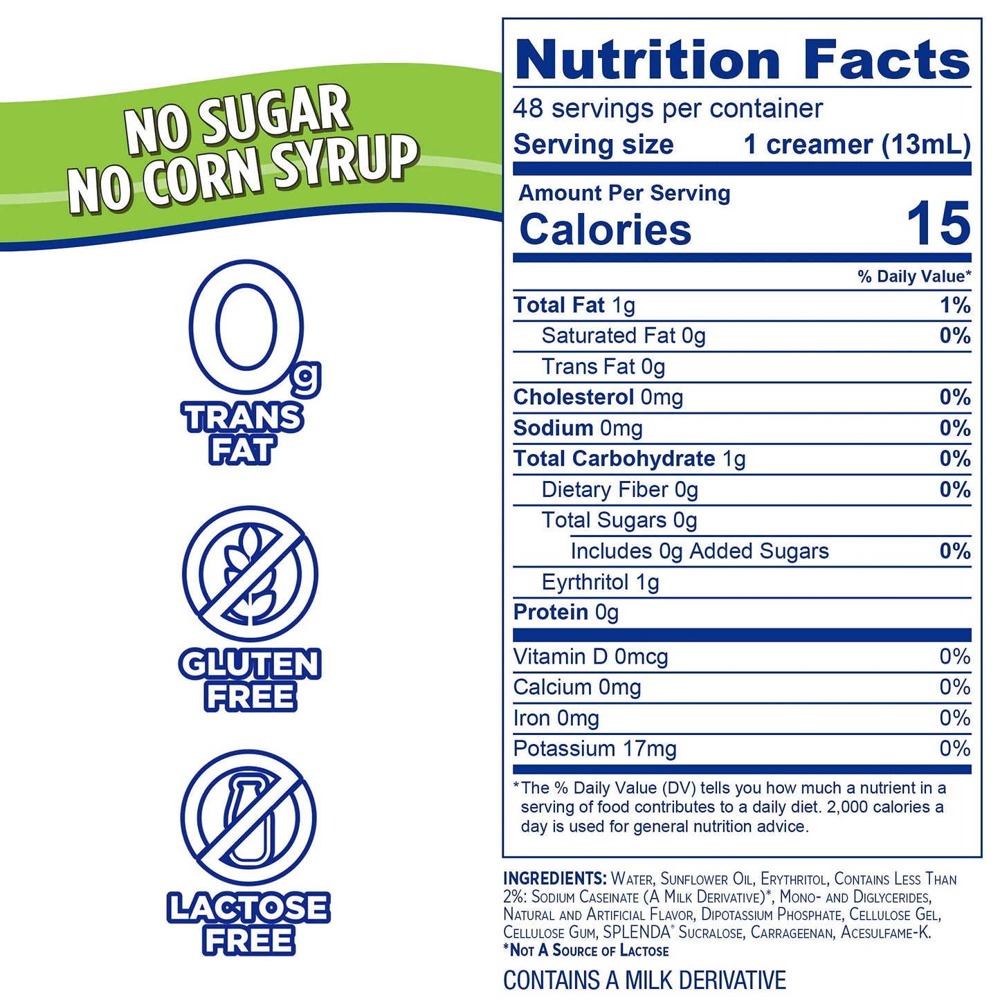 Splenda Single Serve Coffee Creamer Cups, Sugar Free French Vanilla, 48 Count