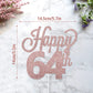 Lingteer Happy 64Th Birthday Cake Topper - Cheers To 64Th Birthday 64 Years Old Birthday Party Cake Decorations Sign.