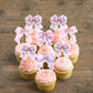 YCTHUNFISH 36 Pack Bow Cupcake Toppers - Colorful Bowknot Picks for Weddings, Bridal Showers, and Birthday Parties