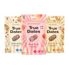 True Dates, Sweet Flavor Variety, 3-3.5 Ounce Bags (Creamy Peanut Butter, Cookie Dough, Sweet Peach) - Dates With Candy Flavor, Vegan, No Added Sugar, Gluten Free