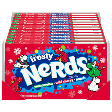 Nerds Frosty Theater Box, Watermelon, Cherry, & Punch, 5 Ounce (Pack Of 12) - Perfect For Stocking Stuffers, Holiday Gifting And