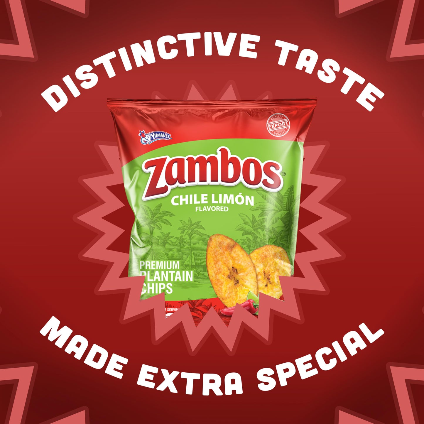 Zambos Plantain Chips Chile Limon Multipack  1 oz Bags (Pack of 18)
