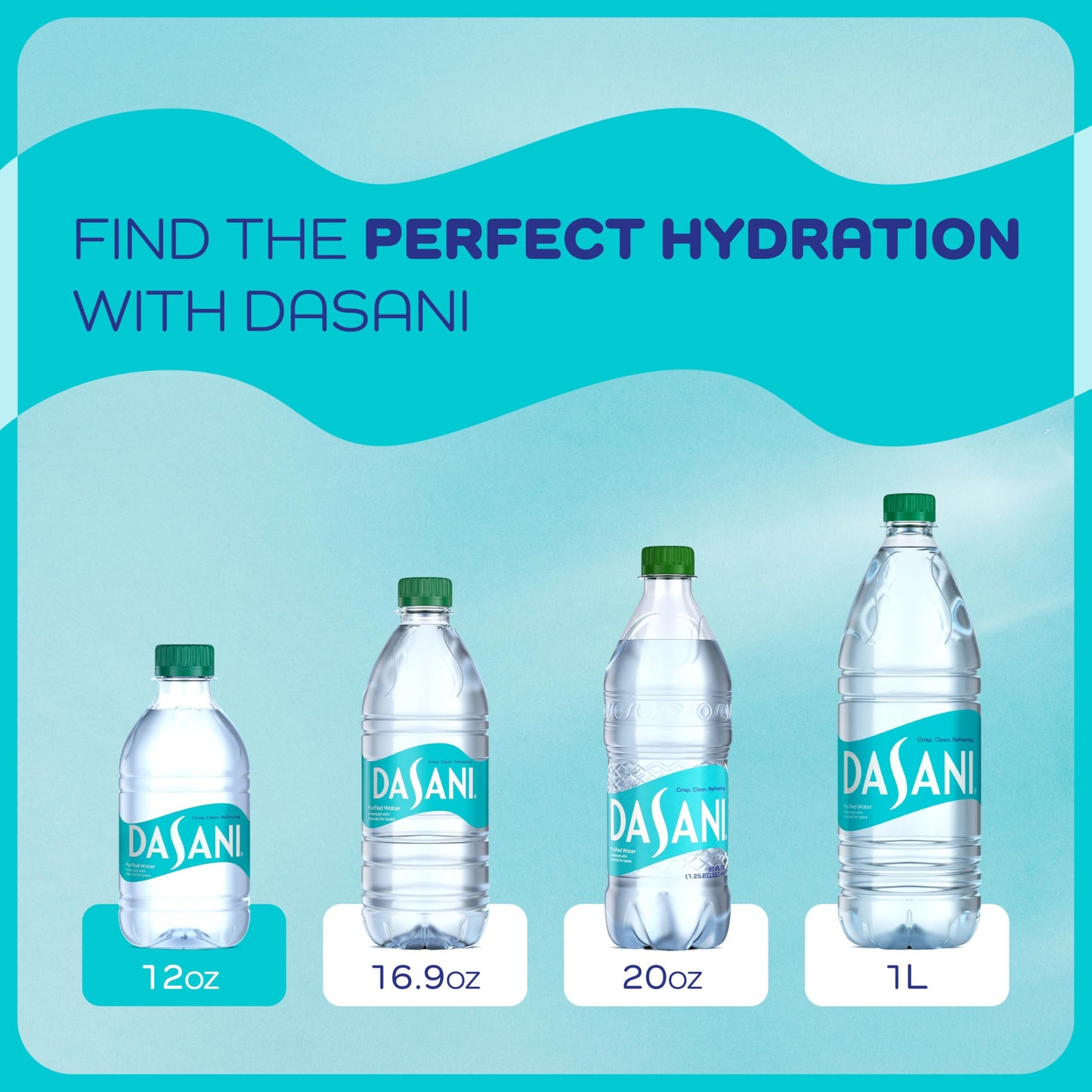 DASANI Purified Water Enhanced with Minerals, 12 fl oz (pack of 8)