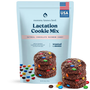 Lactation Cookies Mix - Oatmeal Breastfeeding Cookie Dietary Support Support For Breast Milk Supply Increase (Rainbow Candy) 16Oz