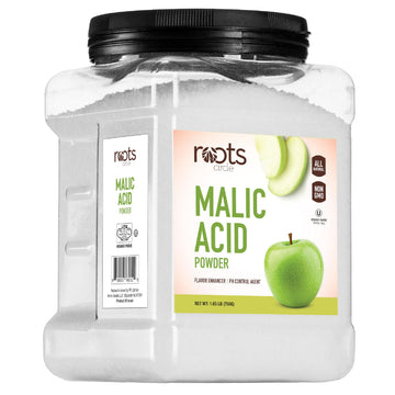 Roots Circle Malic Acid Powder - Food Grade, Gluten-Free, Non-GMO, 26.45 oz Pack
