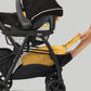 Chicco Keyfit Caddy Frame Stroller, Accepts All Chicco Infant Car Seats, Adjustable Handle, Parent Tray | Black/Black