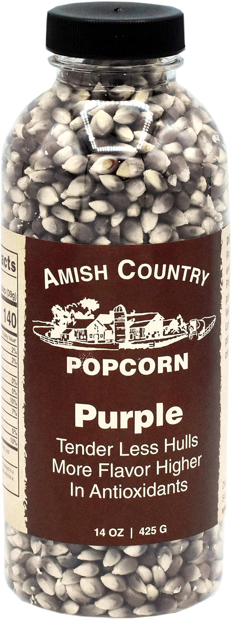 Amish Country Popcorn | 14 Oz Bottle | Purple Popcorn Kernels | Old Fashioned, Non-Gmo And Gluten Free (14 Oz Bottle)