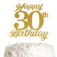 30Th Birthday Cake Topper, 30Th Happy Birthday Party Decoration With Premium Gold Glitter