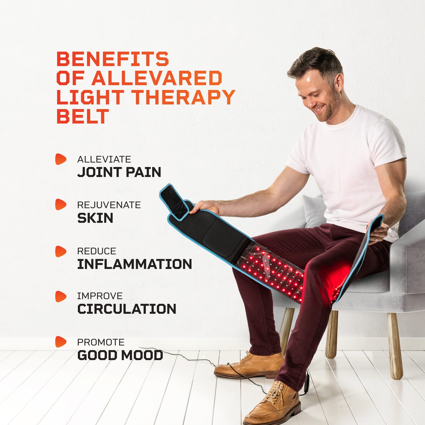 Lifepro Red Light Therapy Belt - Near Infrared Light Therapy & Red Light Therapy For Body, Relaxing Muscle, Inflammation, Improv