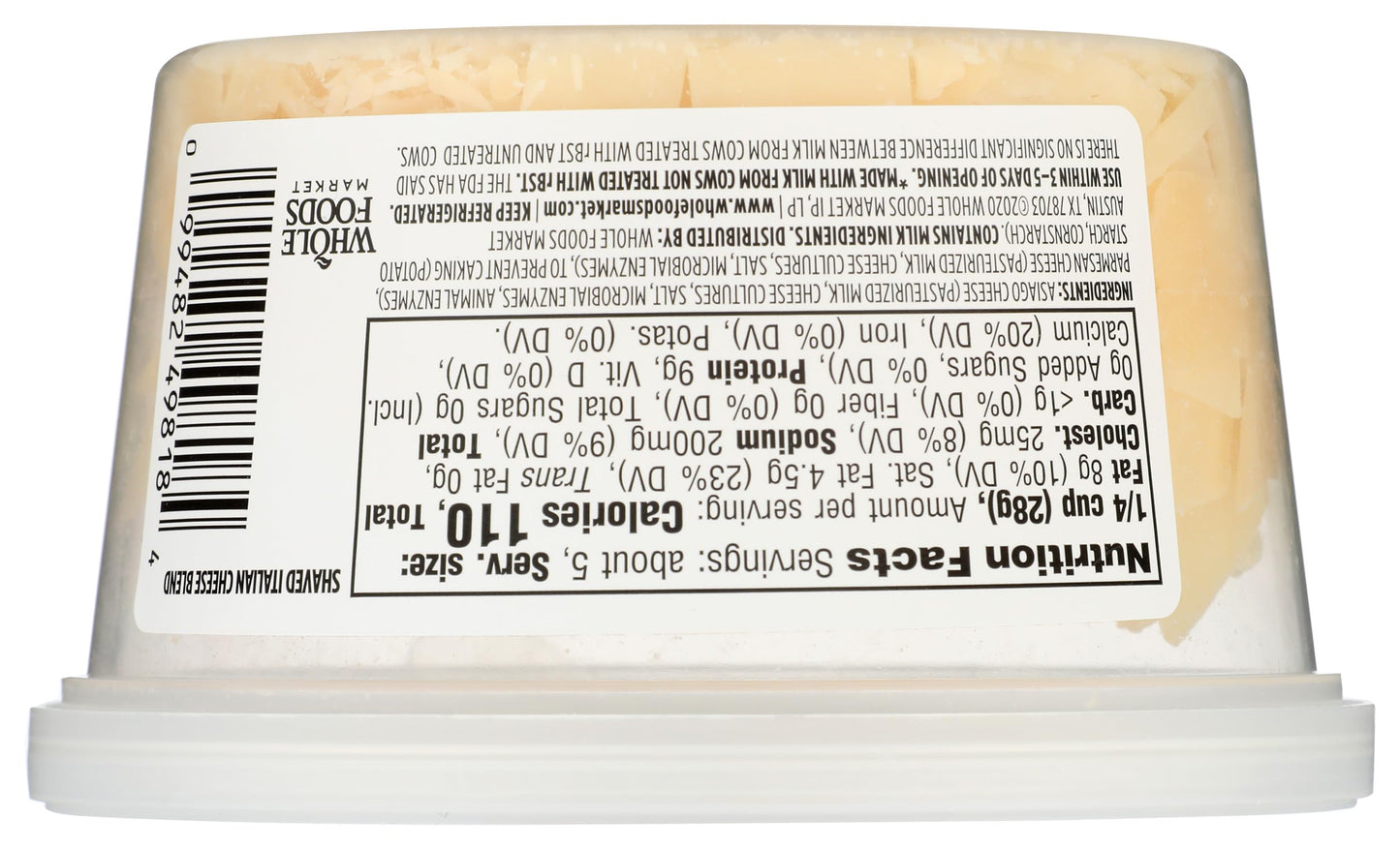 365 By Whole Foods Market, Italian Cheese Blend, Shaved, 5 Ounce