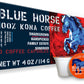 Blue Horse 100% Kona Coffee Pods, Medium Roast, 10ct Single Serve, Compatible with K Cups 2.0, Farm Fresh, Authentic Arabica Bea