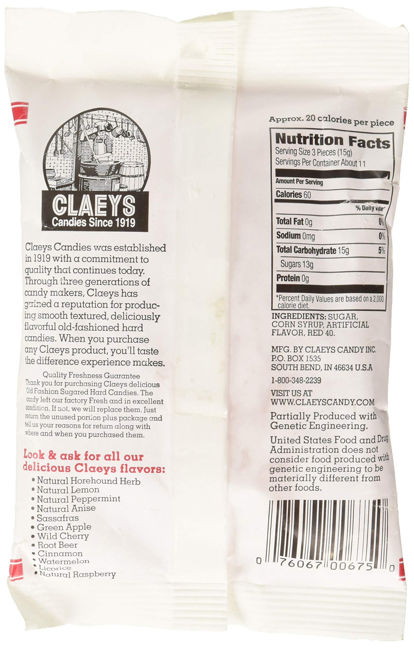 Claeys Old Fashioned Cinnamon Candy, 6-Ounce Bags (Pack Of 12)