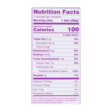 GoMacro Kids Chocolate-Chip Cookie Dough Bars, 7-Pack