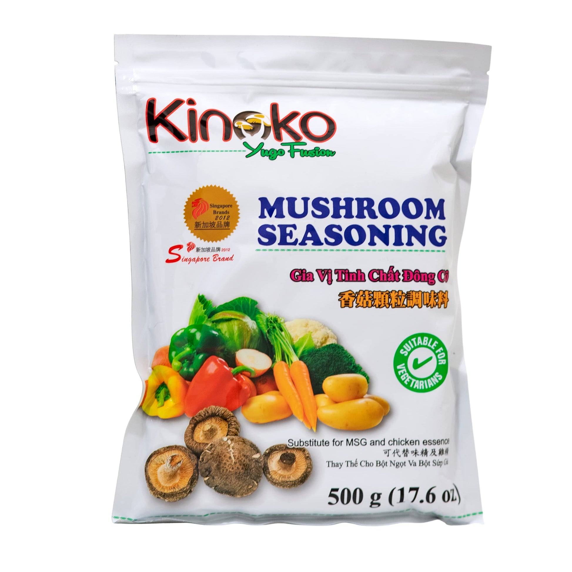 Kinoko Yugo Fusion Mushroom Seasoning | Gia Vi Tinh Chat Dong Co | 500G | 17.63Oz | For Vegetarians & Vegan |