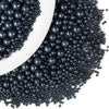 Dazzjoy Edible Black Sugar Sprinkles, Pearl Candy Sprinkles for Cake Decorating, Food Grade, Cupcake Toppers and Black Cake Deco