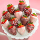 A Gift Inside One Dozen Original Love Berry Dipped Strawberries & Chocolate Delight Caramel Apple Duo