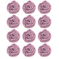Confect Edible Lavender Rose Toppers – 12-Pack Vegan Floral Cake Decor, Nut-Free, Soy-Free, Dairy-Free