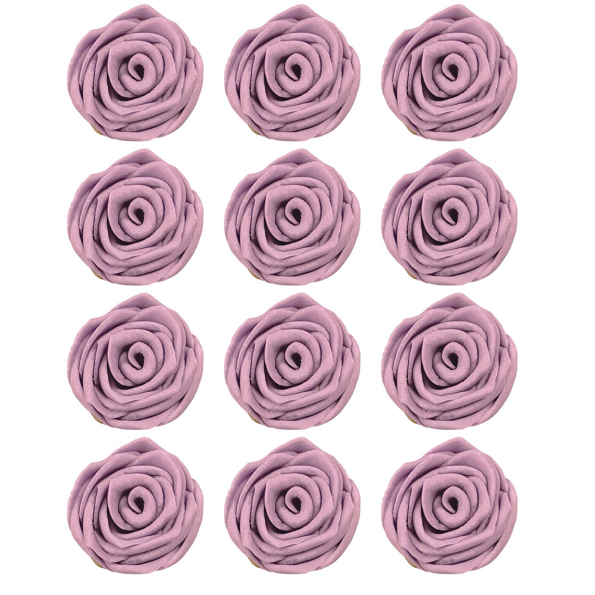 Confect Edible Lavender Rose Toppers – 12-Pack Vegan Floral Cake Decor, Nut-Free, Soy-Free, Dairy-Free