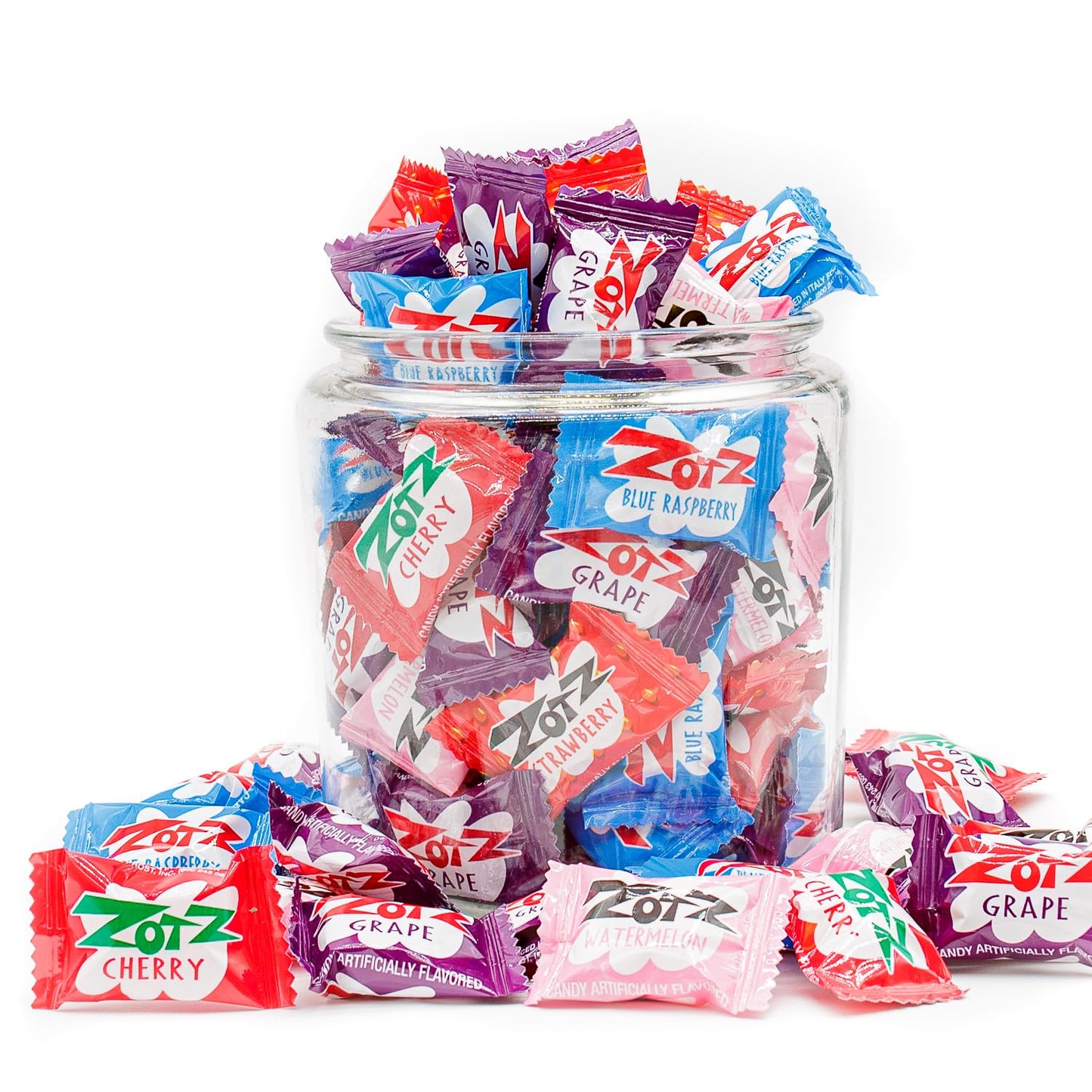 Zotz Fizzy Candy 4 Lb - Bulk Bag, Assorted Fruit Flavors, Fizzing Candies, Individually Wrapped