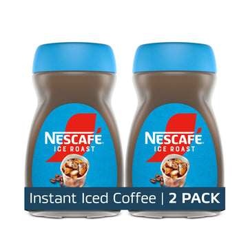 NESCAF   Ice Roast, Instant Iced Coffee, 2 Jars (6 Oz Each)