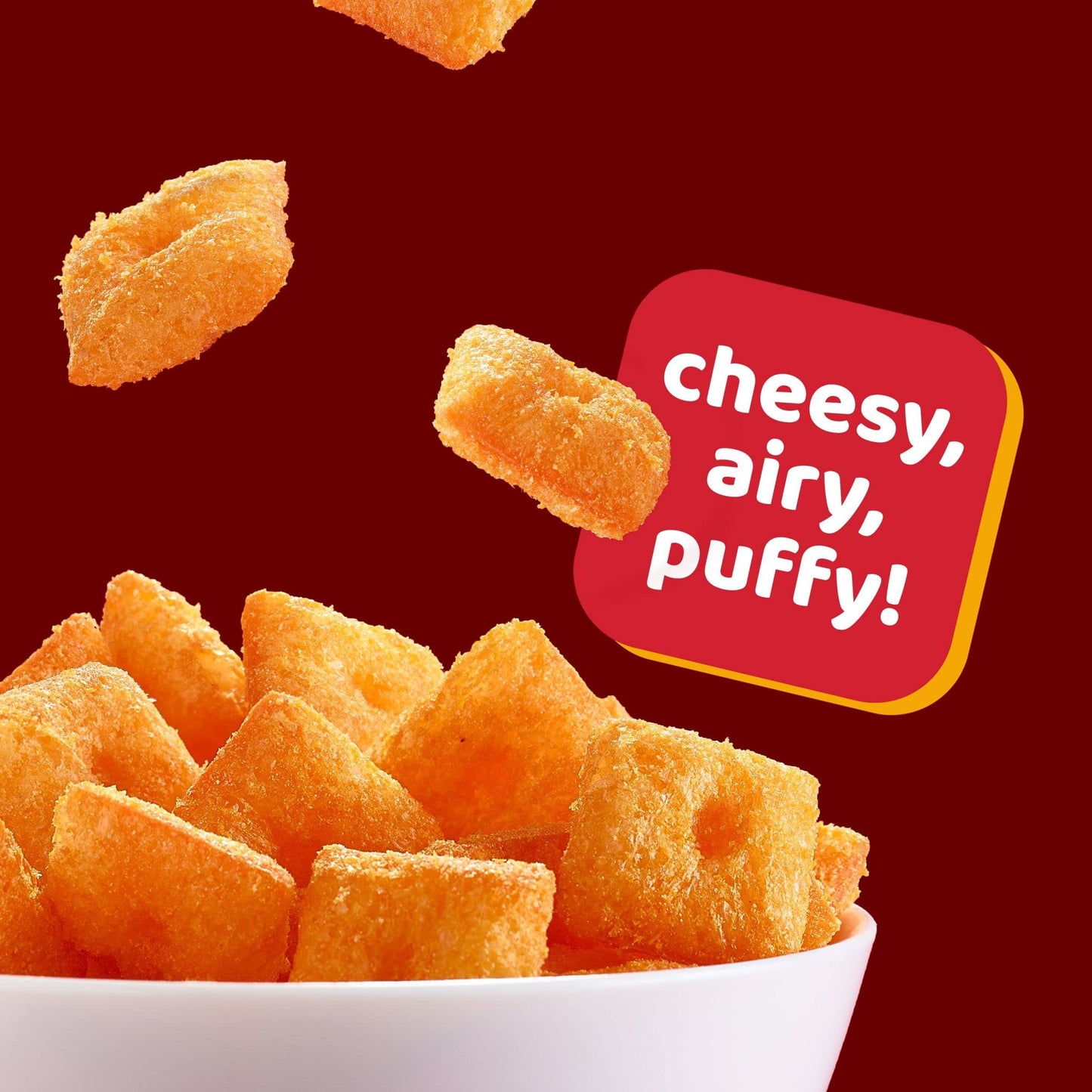 Cheez-It Puff'd Cheesy Baked Snacks, Puffed Snack Crackers, Double Cheese, 8.4oz Box (12 Pouches) - Perfect Kids' Grab N' Go Snack