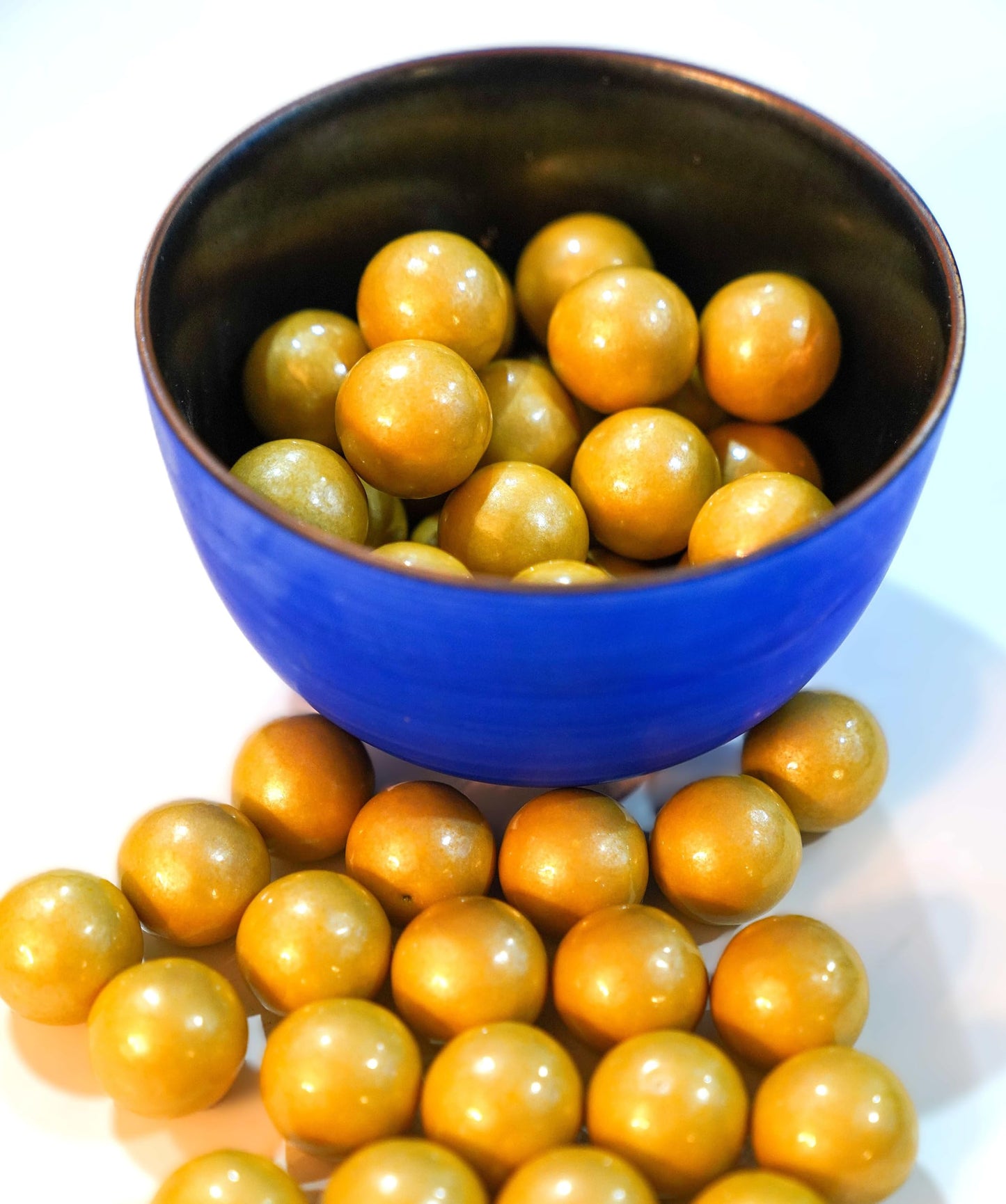 Gold Gumballs - 2 lbs of 1 Tutti Frutti Gumballs in Resealable Bag to Ensure Freshness. Perfect for Color Themed Parties or Cand