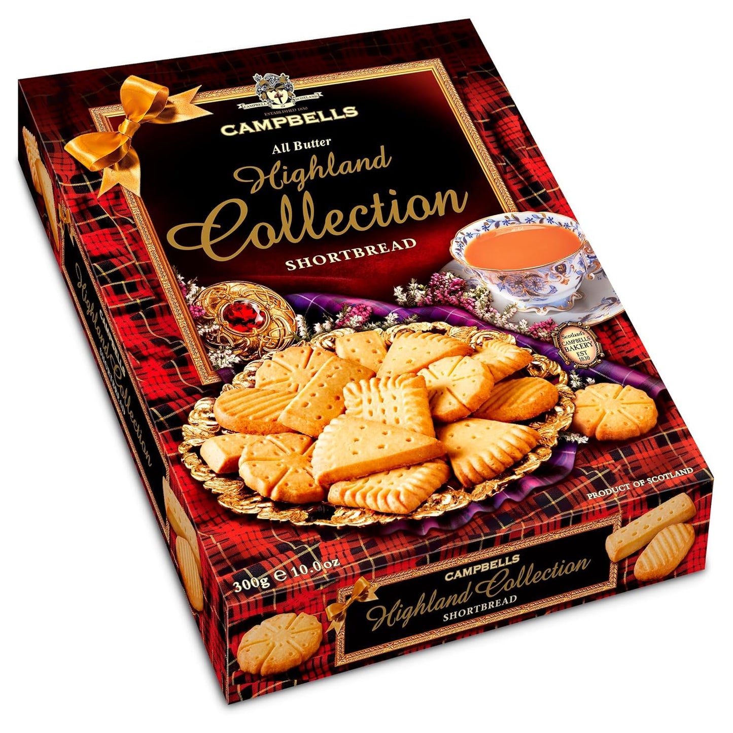 Campbells Shortbread All Butter Highland Collection Assorted Cookies | Scottish Assortment Cookies Box | Buttery Scotland Biscui