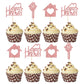 Gyufise 24 Pack Rose Gold Sweet Home Cupcake Toppers Glitter Key Housewarming Cupcake Picks Decorations For New Home Th