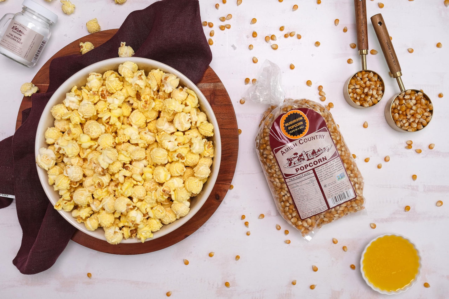 Amish Country Popcorn | 2-2 lb Bags | Mushroom Popcorn Kernels | Old Fashioned, Non-GMO and Gluten Free
