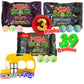 Think Candy Barnetts Mega Sour Bombs - Assorted Flavors - Pack of 3 - 3.2oz Each - Resealable ZipBag