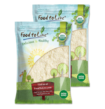 Food to Live Organic Almond Flour, 16 Pounds - Extra Fine Blanched Prime Meal, Non-GMO, Low Carb, Culinary Grade, Kosher, Keto, 