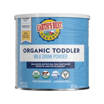 Earths Best Organic Toddler Milk Powder For Toddlers 12 Months And Up, 21 Ounce Container