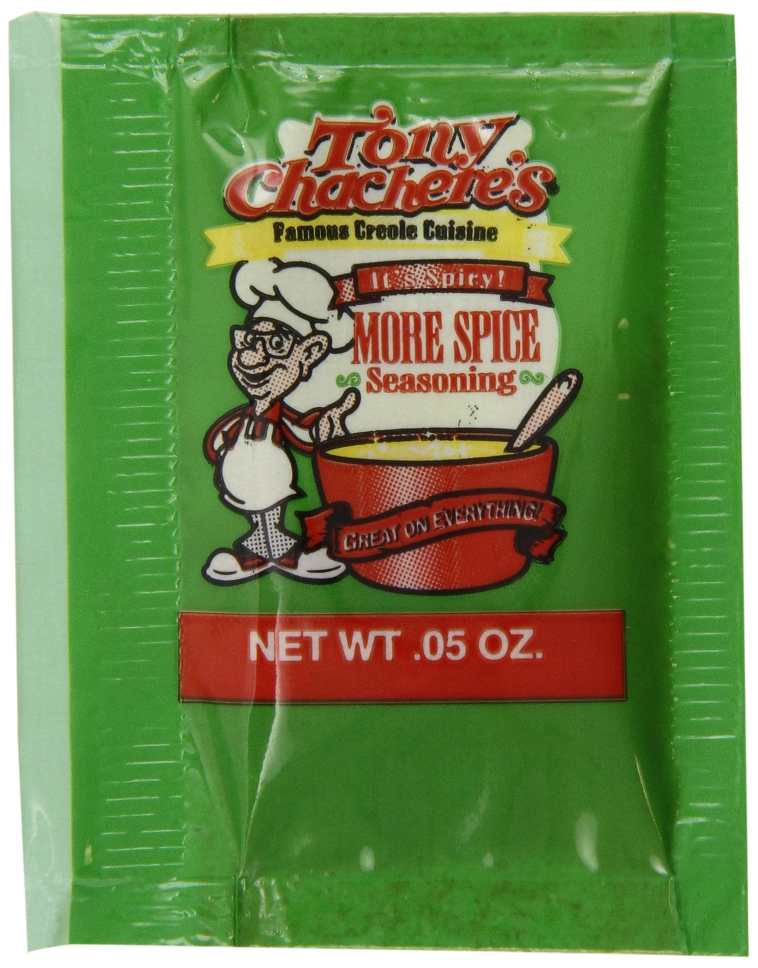 Tony Chachere More Spice Seasoning, 0.05-Ounce Containers (Pack of 1000)