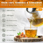 FRESHDRINKUS Turmeric Cinnamon Tea Bags, 100% Natural, Caffeine-Free, 75 Bags