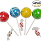 HUGE Jawbreakers On A Stick- Assorted Colors 2.25 Inch - 4 COUNT Rock Hard Candy Rainbow Candy