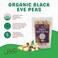 Jiva Organics Organic Black Eye Peas 2 Pound Bag - Cowpeas, Non-Gmo, Natural