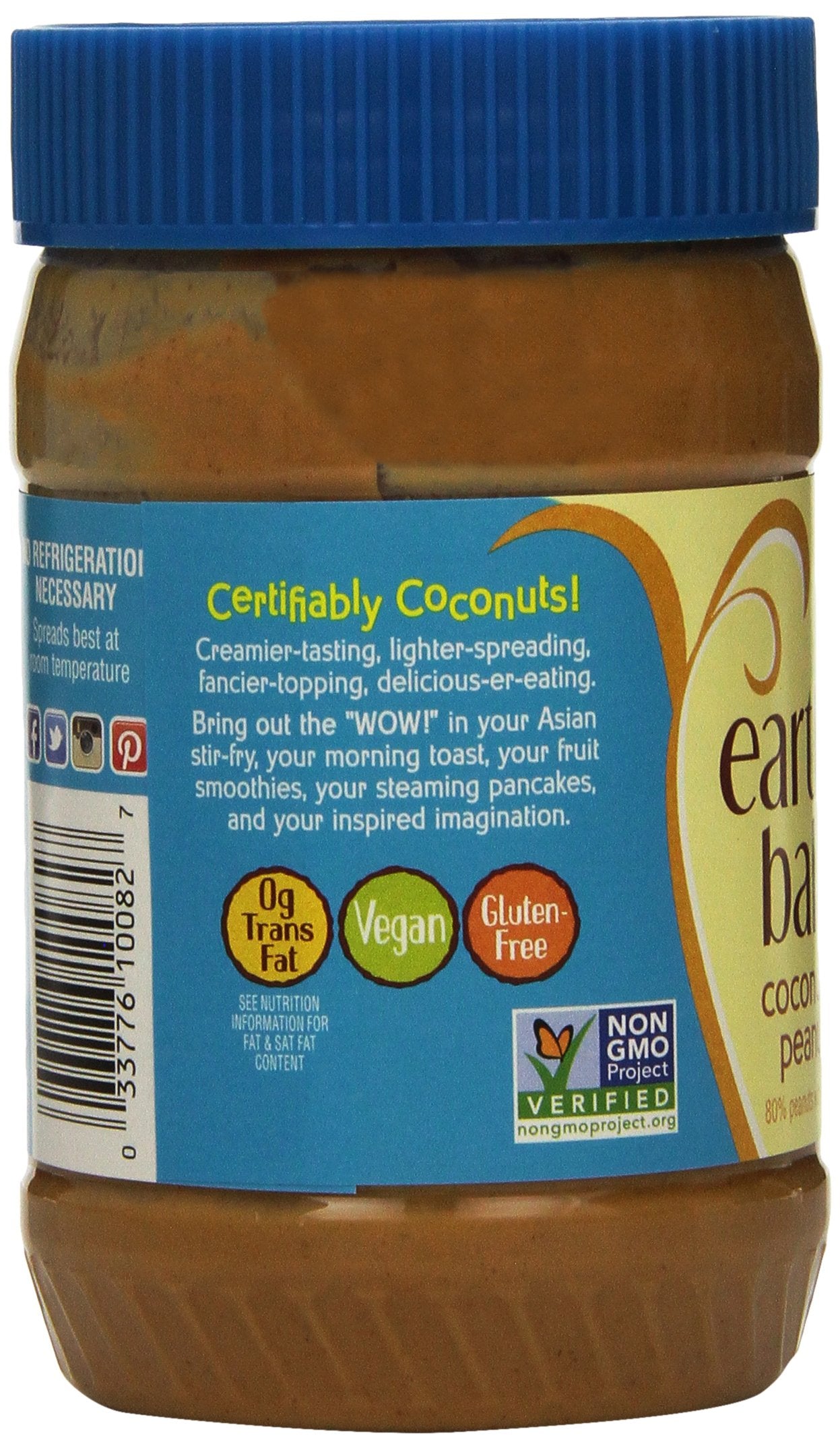 Earth Balance Coconut Peanut Butter Creamy 1 Pound (Pack Of 2)