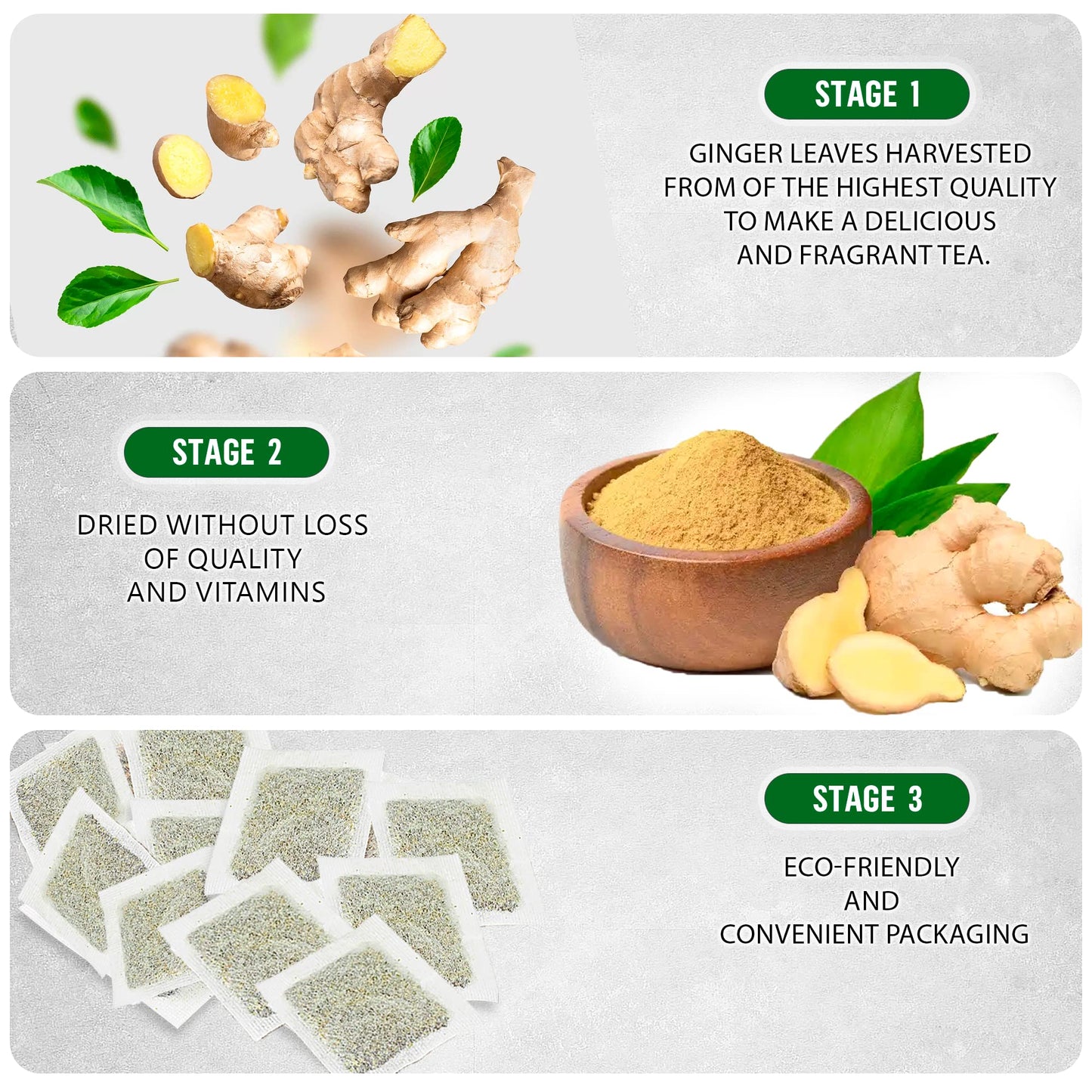 TeaDreamTea Ginger Tea Bags - 100 Bleach-Free Herbal Tea Bags | Caffeine Free, Antioxidant, Upset Stomach Relief