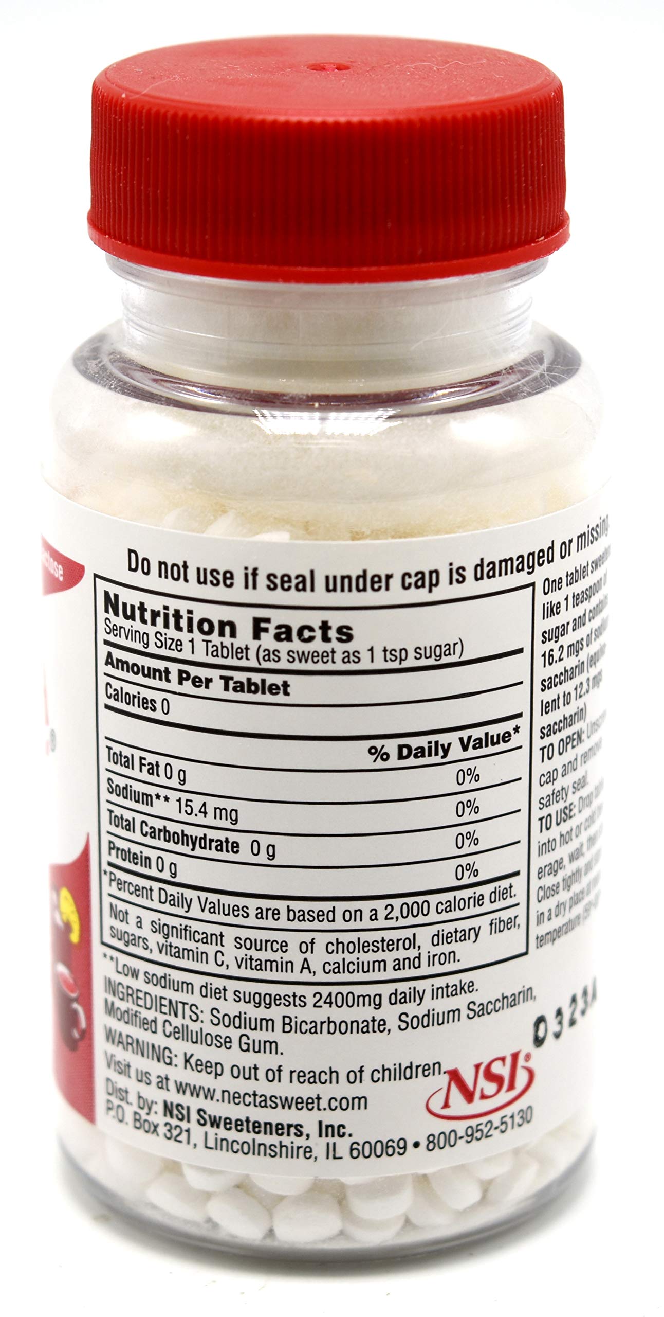 Necta Sweet Saccharin compact pieces, 1/4 Grain, 1000 compact pieces, Pack of 3, Model HU-XI-144