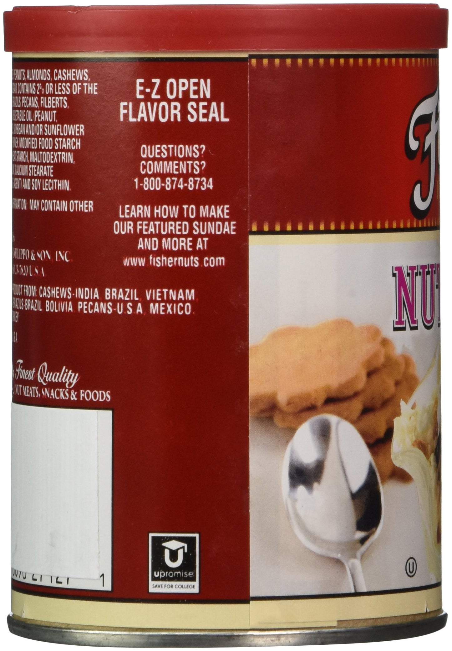 Fisher, Nut Topping, Mixed Nut Variety, 5Oz Can (Pack Of 4)