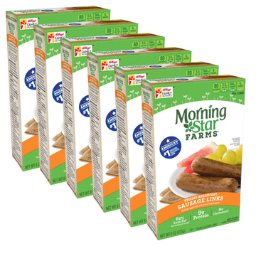 Ready Set Gourmet Morningstar Farms Veggie Sausage Links - Plant Based - 9g Protein - 6 Pack (8 oz Each) - Frozen