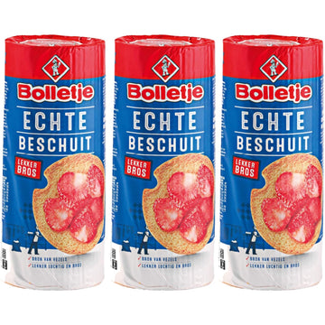 Generic Bolletje Original Dutch Rusk Crispbakes Light Crisp Toast 3.5oz (Pack of 3)