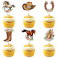 36 Pack Horse Cupcake Toppers Flower Horse Cupcake Picks Horse Racing Party Baby Shower Wedding Girls Birthday Party Cake Decora